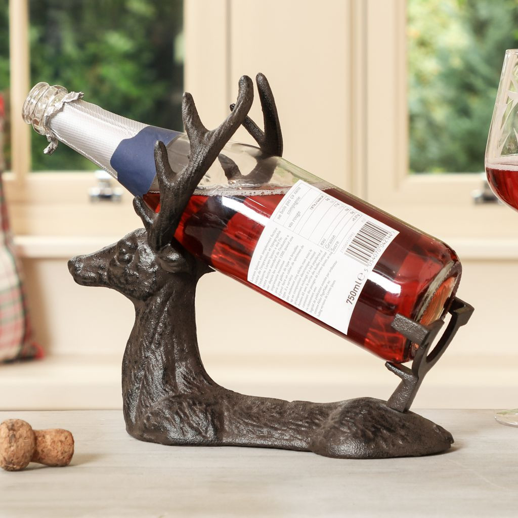 stag wine bottle holder
